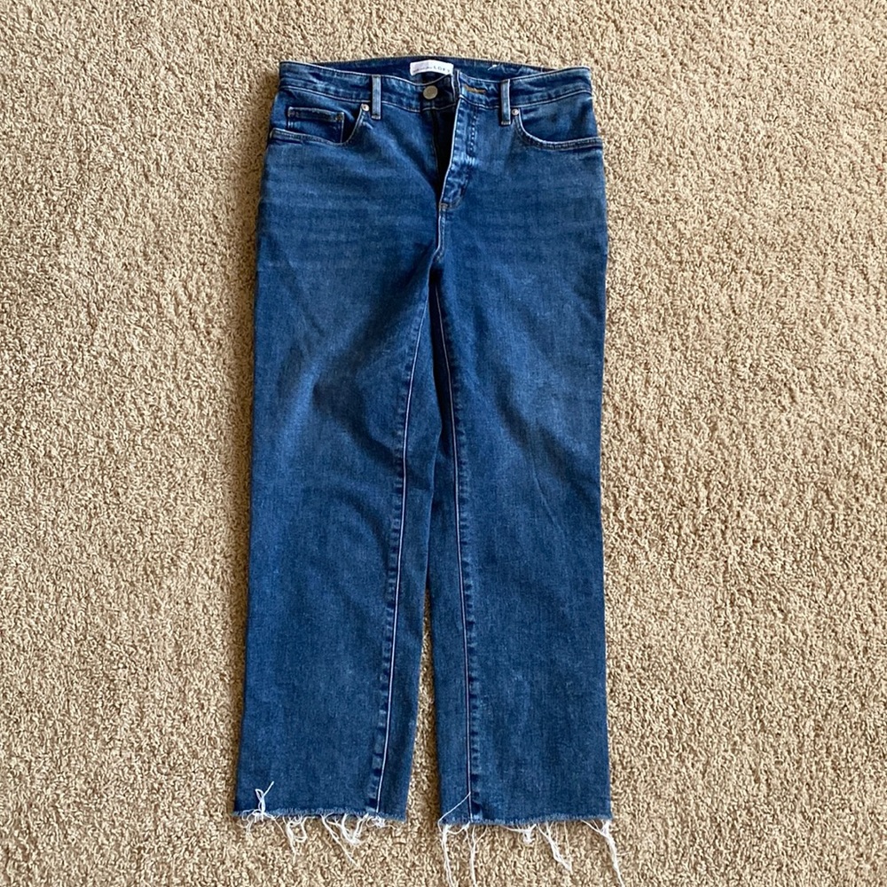 Curvy High-waisted Straight Cropped Jeans